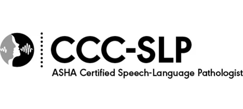 The American Speech-Language Hearing Association (ASHA) logo in black and white.